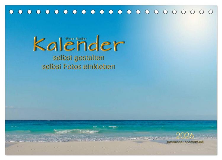 Produktbild: Kalender - selbst gestalten, Fotos selbst einkleben (Tischkalender 2026 DIN A5 quer), CALVENDO Monatskalender