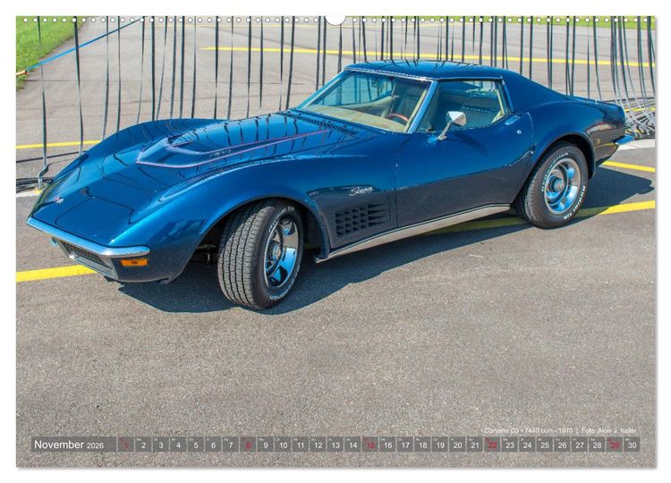 Produktbild: Corvette Oldtimer 2026 (hochwertiger Premium Wandkalender 2026 DIN A2 quer), Kunstdruck in Hochglanz