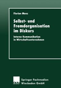 Produktbild: Selbst- und Fremdorganisation im Diskurs