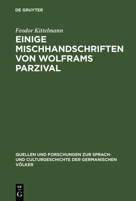 Produktbild: Einige Mischhandschriften von Wolframs Parzival