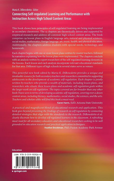 Produktbild: Connecting Self-regulated Learning and Performance with Instruction Across High School Content Areas