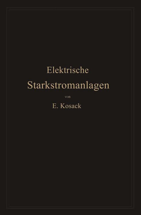 Produktbild: Elektrische Starkstromanlagen