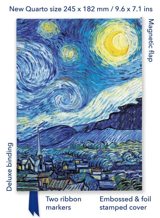 Produktbild: Premium Notizbuch Quartformat: Vincent van Gogh, Sternennacht