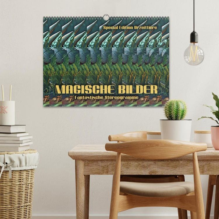 Produktbild: Magische Bilder - fantastische Stereogramme (Wandkalender 2026 DIN A3 quer), CALVENDO Monatskalender