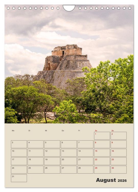 Produktbild: Mexiko Yucat&aacute;n Terminplaner (Wandkalender 2026 DIN A4 hoch), CALVENDO Monatskalender
