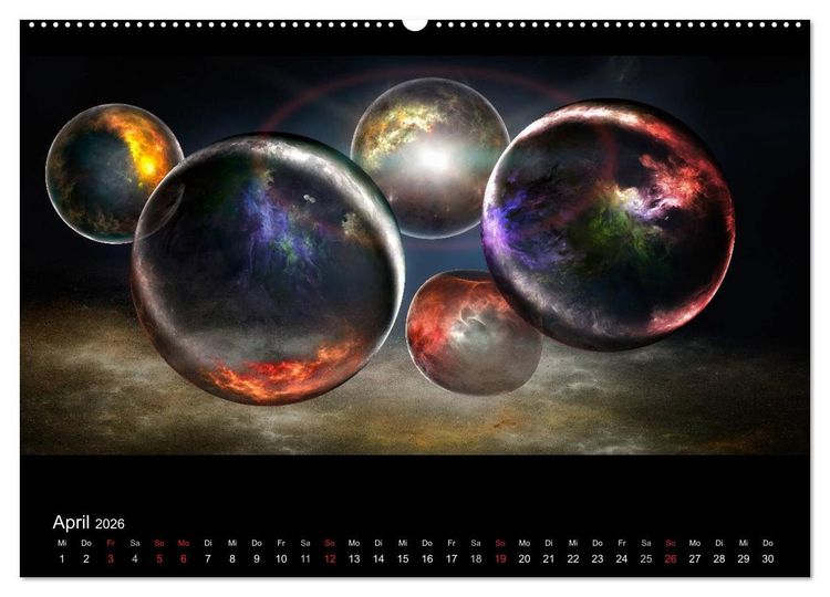 Produktbild: Kosmische Panoramen (Wandkalender 2026 DIN A2 quer), CALVENDO Monatskalender