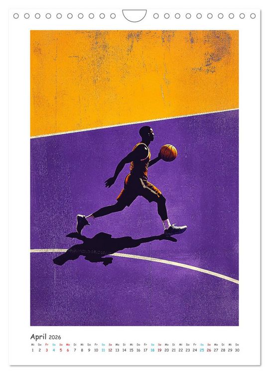 Produktbild: Basketball im Blut (Wandkalender 2026 DIN A4 hoch), CALVENDO Monatskalender