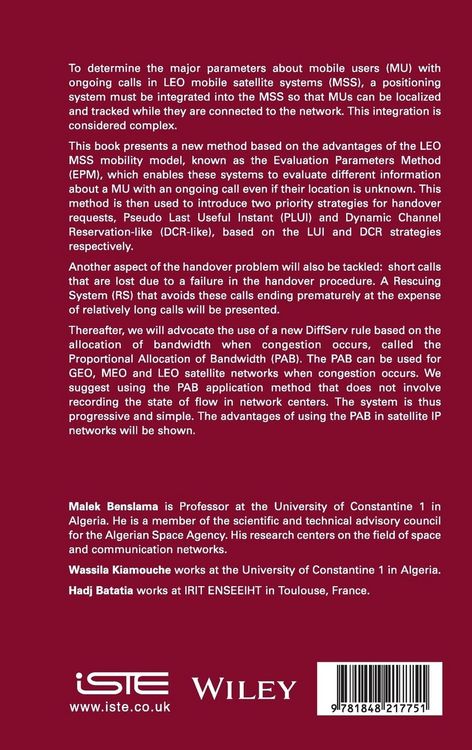 Produktbild: Connections Management Strategies in Satellite Cellular Networks