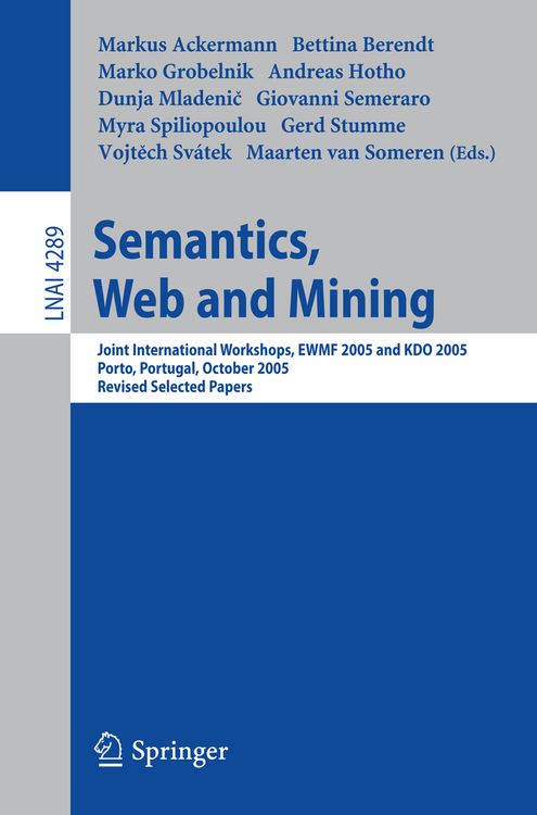 Produktbild: Semantics, Web and Mining