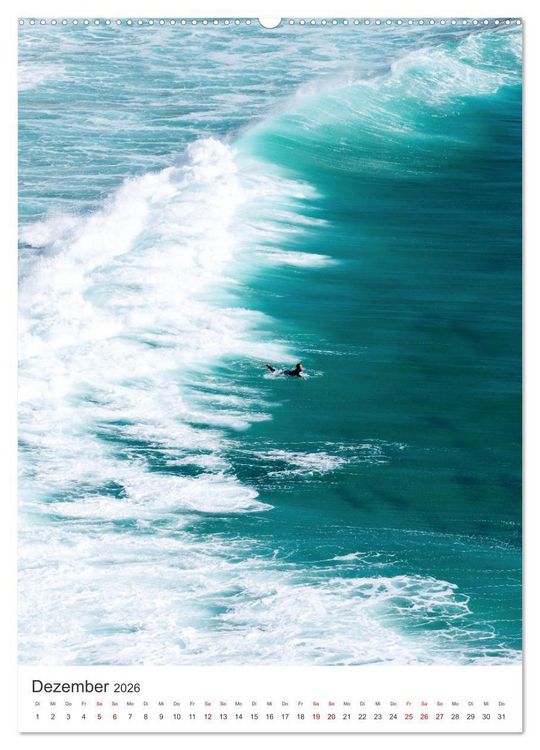 Produktbild: Surfen - Auf der perfekten Welle. (Wandkalender 2026 DIN A2 hoch), CALVENDO Monatskalender