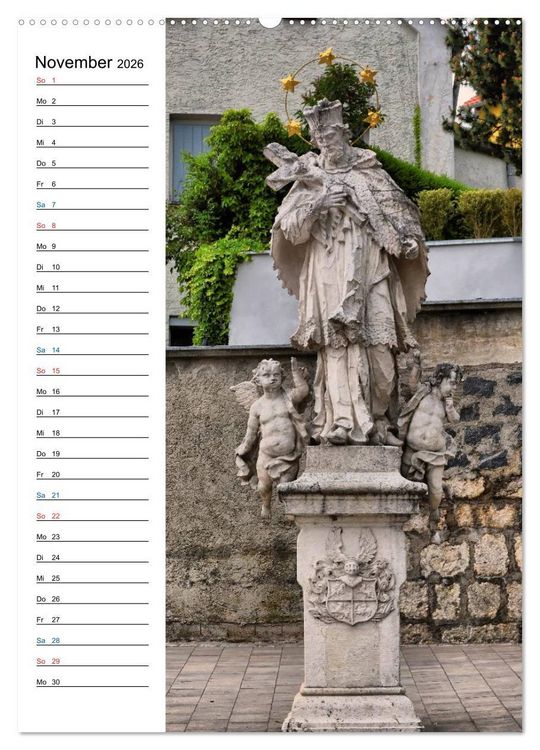 Produktbild: Nepomuk - Der Br&uuml;ckenheilige (hochwertiger Premium Wandkalender 2026 DIN A2 hoch), Kunstdruck in Hochglanz