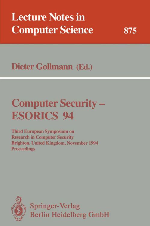 Produktbild: Computer Security - ESORICS 94