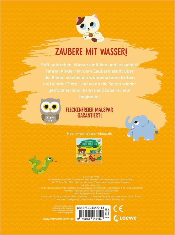 Produktbild: Das magische Wassermalbuch - Tiere