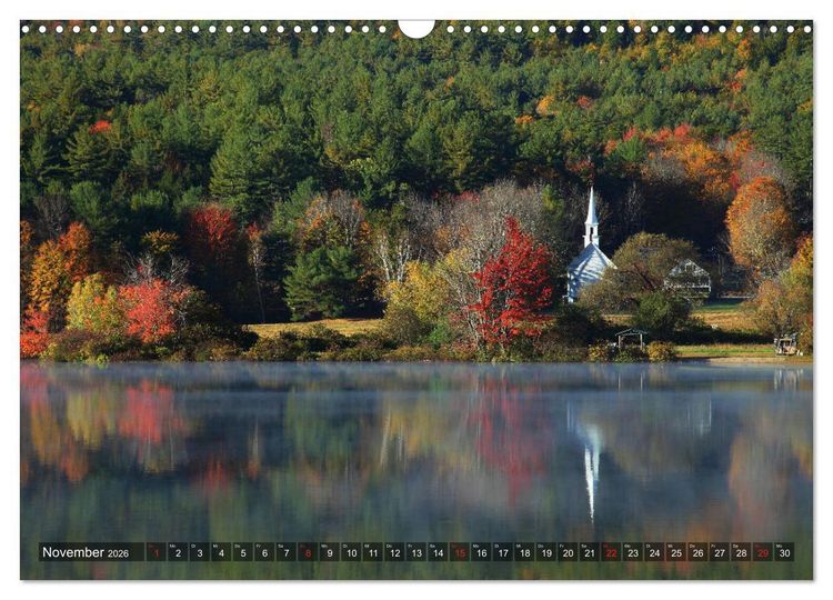 Produktbild: Neuengland - Von Rhode Island bis Maine (Wandkalender 2026 DIN A3 quer), CALVENDO Monatskalender