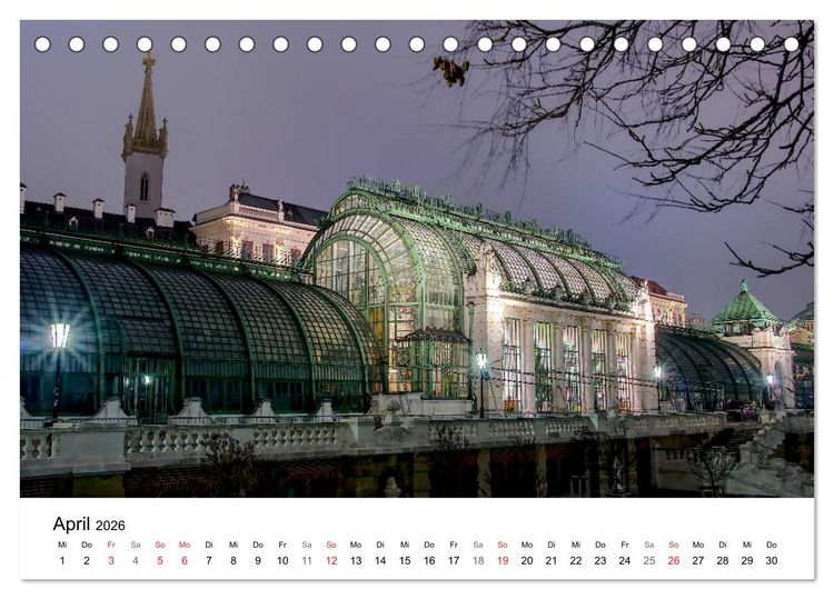 Produktbild: Wien nach Sonnenuntergang (Tischkalender 2026 DIN A5 quer), CALVENDO Monatskalender