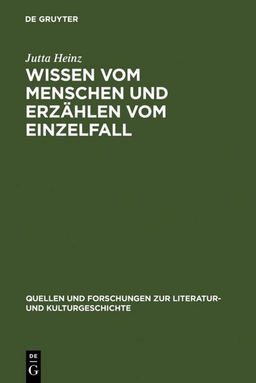 Produktbild: Wissen vom Menschen und Erz&auml;hlen vom Einzelfall