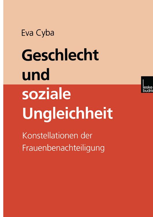 Produktbild: Geschlecht und soziale Ungleichheit