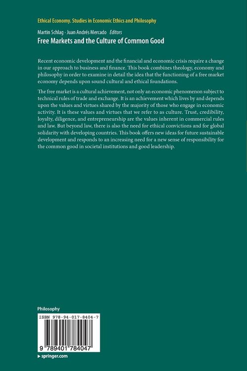 Produktbild: Free Markets and the Culture of Common Good