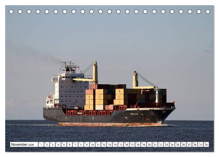 Produktbild: Dicke P&ouml;tte im Hafen und auf gro&szlig;er Fahrt (Tischkalender 2026 DIN A5 quer), CALVENDO Monatskalender