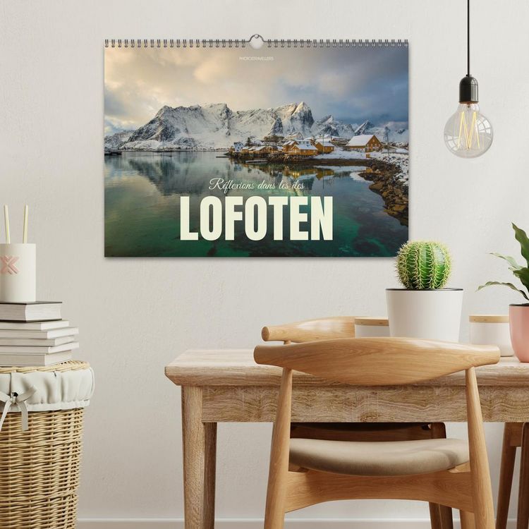 Produktbild: R&eacute;flexions dans les &icirc;les Lofoten (Calendrier mural 2026 DIN A3 vertical), CALVENDO calendrier mensuel
