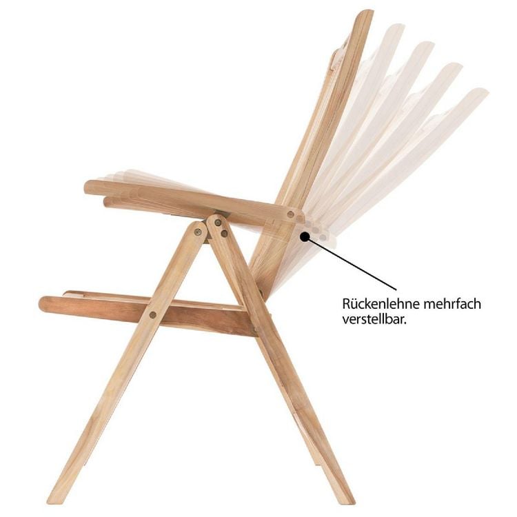 Produktbild: Gartenstuhl Hochlehner Klappstuhl Holz Teak