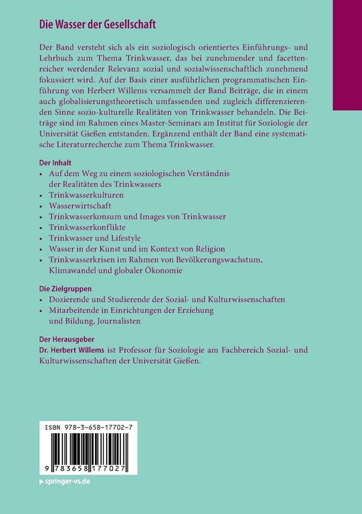 Produktbild: Die Wasser der Gesellschaft