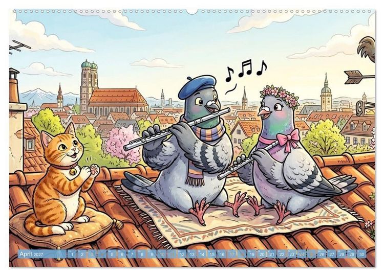 Produktbild: Tierisch musikalisch - Taktgef&uuml;hl mit Humor (hochwertiger Premium Wandkalender 2027 DIN A2 quer), Kunstdruck in Hochglanz