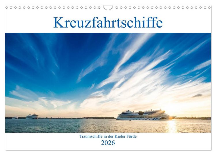 Produktbild: Kreuzfahrtschiffe 2026 (Wandkalender 2026 DIN A3 quer), CALVENDO Monatskalender