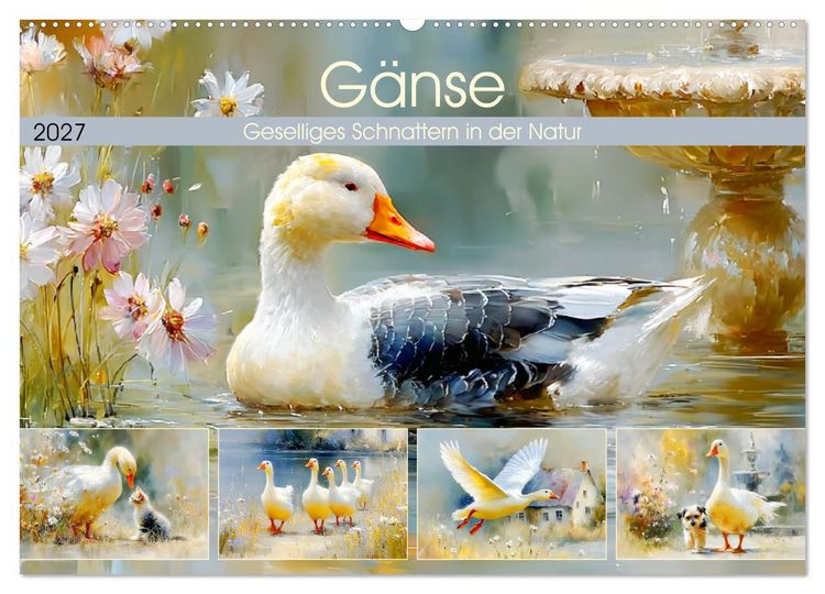 Produktbild: G&auml;nse. Geselliges Schnattern in der Natur (Wandkalender 2027 DIN A2 quer), CALVENDO Monatskalender