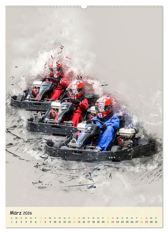 Produktbild: Gokart spektakul&auml;r (Wandkalender 2026 DIN A2 hoch), CALVENDO Monatskalender