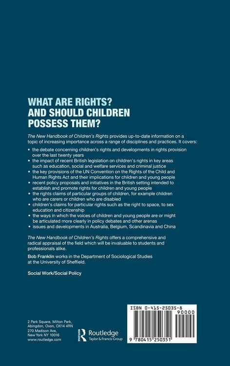 Produktbild: The New Handbook of Children's Rights
