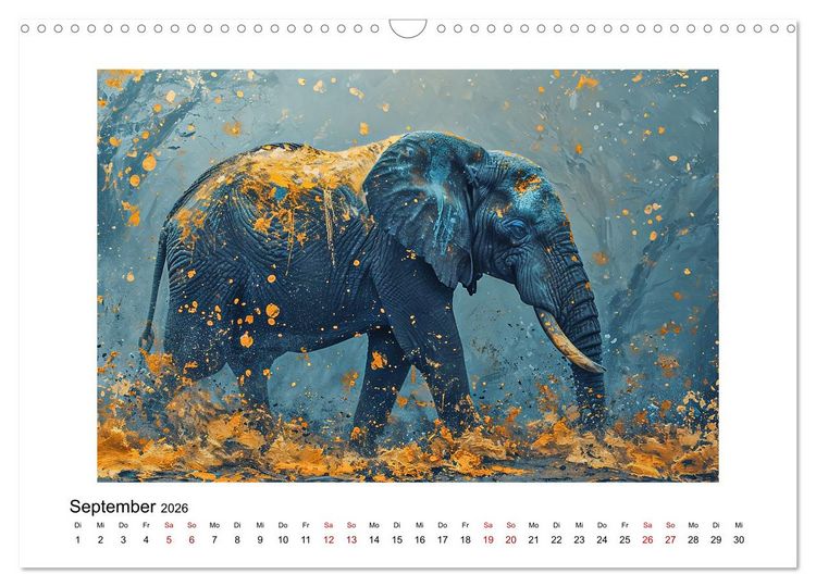 Produktbild: Elefantastisch (Wandkalender 2026 DIN A3 quer), CALVENDO Monatskalender