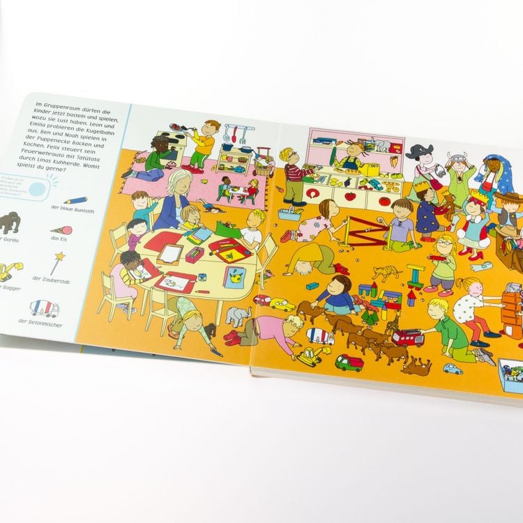 Produktbild: H&ouml;r mal (Soundbuch): Wimmelbuch: Im Kindergarten