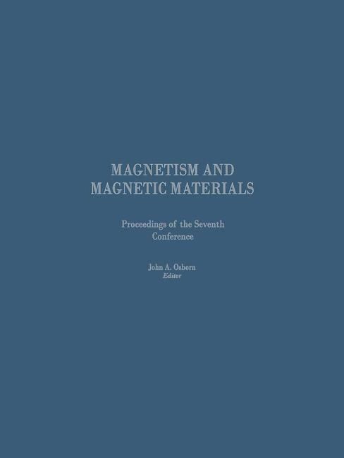 Produktbild: Proceedings of the Seventh Conference on Magnetism and Magnetic Materials