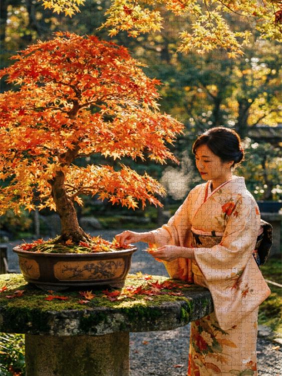 CALVENDO Puzzle Bonsai: Japanischer Ahorn (Acer palmatum) | 1000 Teile  Lege-Gre 64x48cm Foto-Puzzle fr glckliche Stunden kaufen