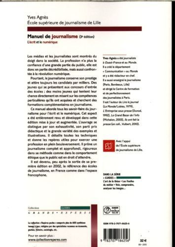 Produktbild: Manuel de journalisme : l'&eacute;crit et le num&eacute;rique