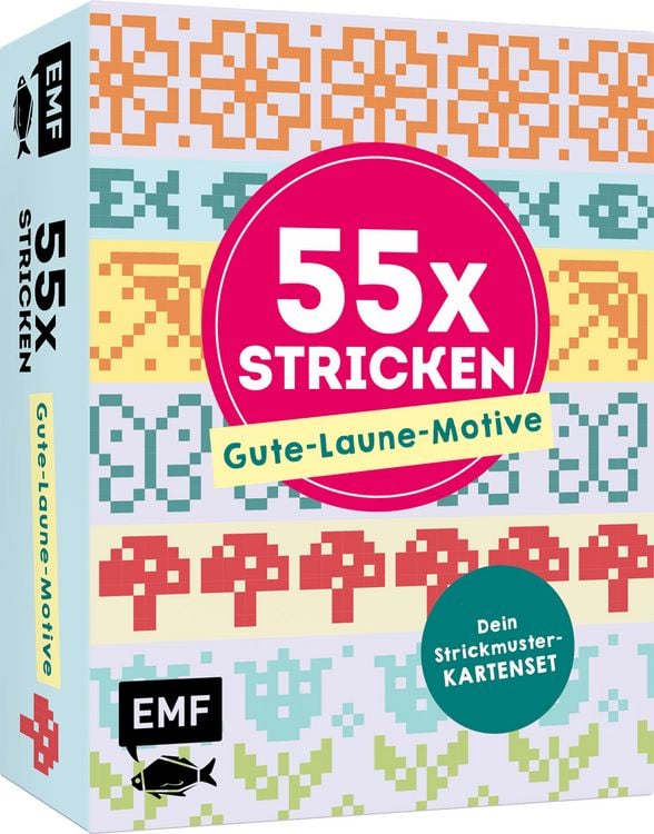Produktbild: 55 x stricken &ndash; Gute-Laune-Motive: Deine Strickmustersammlung als Kartenset