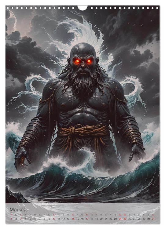 Produktbild: Japanische Mythologie - G&ouml;tter, Helden und Monster (Wandkalender 2026 DIN A3 hoch), CALVENDO Monatskalender