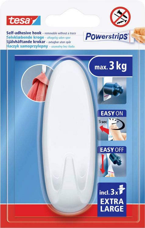 Produktbild: Tesa tesa&reg; Powerstrips&reg; Haken XL Oval Inhalt: 1St.