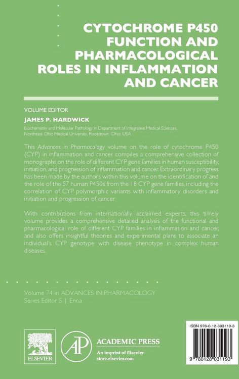 Produktbild: Cytochrome P450 Function and Pharmacological Roles in Inflammation and Cancer