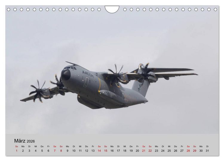 Produktbild: Transportflugzeug Airbus A400M Atlas (Wandkalender 2026 DIN A4 quer), CALVENDO Monatskalender