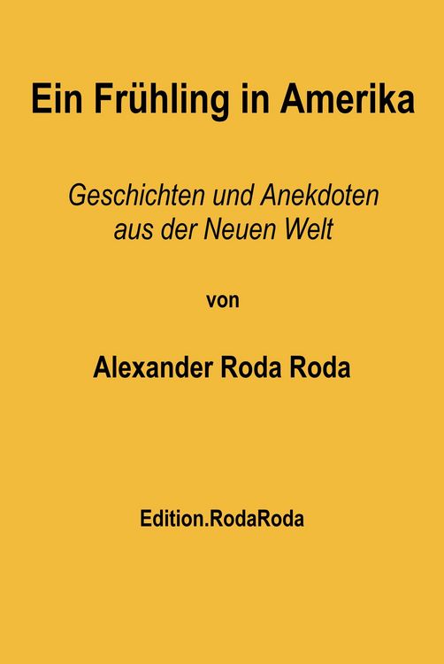 Produktbild: Ein Fr&uuml;hling in Amerika