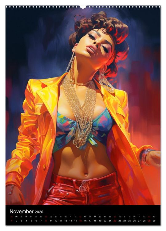 Produktbild: Rap Queens. Badass Attitude im Streetwear-Charme (Wandkalender 2026 DIN A2 hoch), CALVENDO Monatskalender