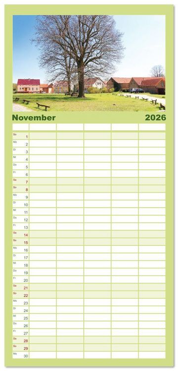 Produktbild: Familienplaner 2026 - Brandenburg - Sch&ouml;ne Orte im Landkreis Potsdam-Mittelmark mit 5 Spalten (Wandkalender, 21 x 45 cm) CALVENDO
