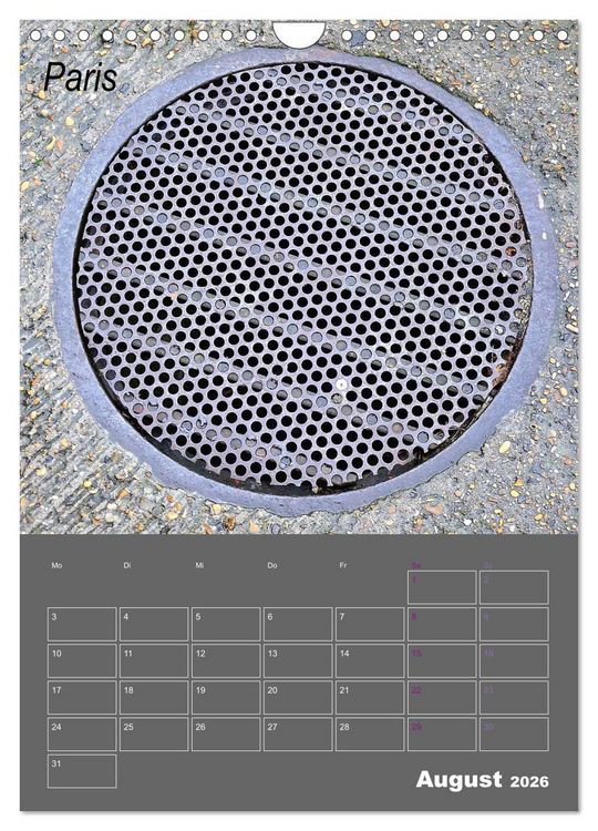 Produktbild: Faszination Kanaldeckel (Wandkalender 2026 DIN A4 hoch), CALVENDO Monatskalender