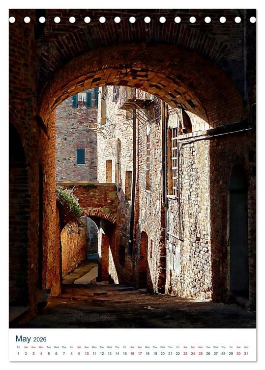 Produktbild: Umbrian Archways (Desk Calendar 2026 DIN A5 portrait), CALVENDO 12 Month DeskCalendar