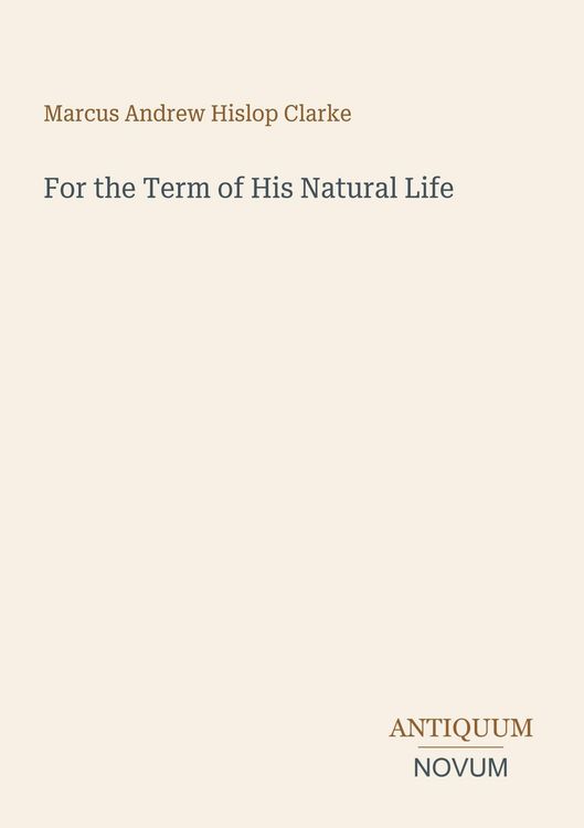 Produktbild: For the Term of His Natural Life