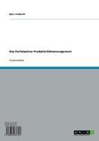 Produktbild: Das Partizipative Produktivit&auml;tsmanagement