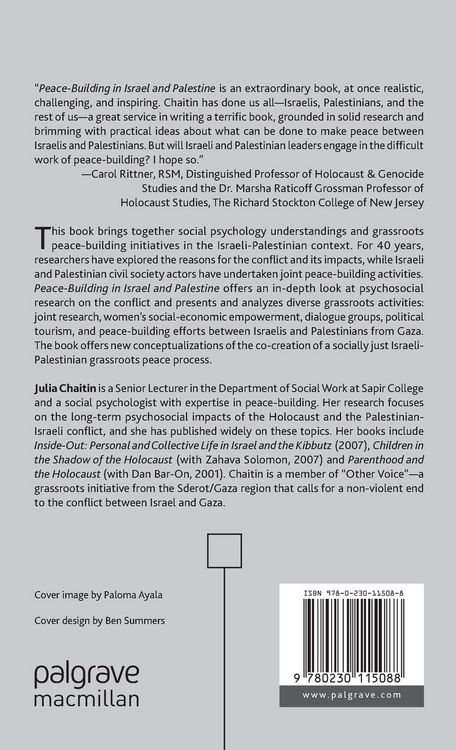 Produktbild: Peace-building in Israel and Palestine