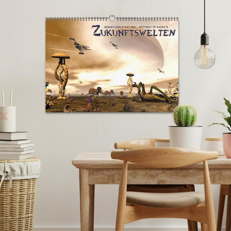 Produktbild: Zukunftswelten (Science Fiction) (Wandkalender 2026 DIN A3 quer), CALVENDO Monatskalender